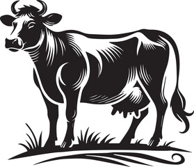 Creative Cow Silhouette Vector