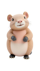 Adorable 3D Hamster Model Cute Cartoon Character Design