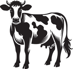 Creative Cow Silhouette Vector