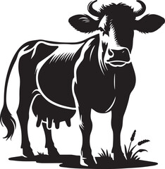 Creative Cow Silhouette Vector