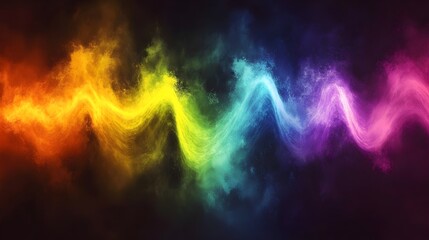 Abstract Colorful Wave Background Digital Art Vibrant Rainbow Hues Dynamic Energy Flowing Swirls Modern Design Gradient Texture Paint Splatter Artistic         