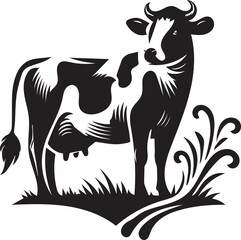 Creative Cow Silhouette Vector