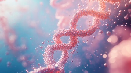 Fototapeta premium Molecule of mRNA, 3D illustration 