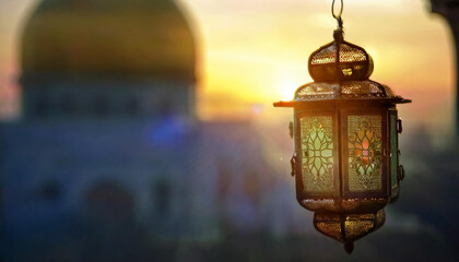 Obraz premium Ramadan Kareem background and banner design.
