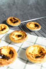 Fresh egg tart, traditional Portuguese dessert