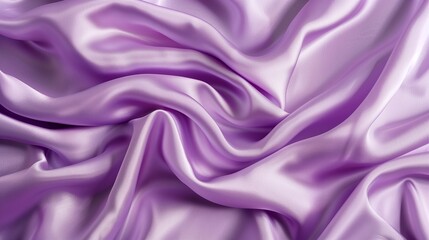 Obraz premium A realistic shot of lavender silk fabric gently flowing in the air, the light playing off its delicate folds, against a smooth, monochromatic background.