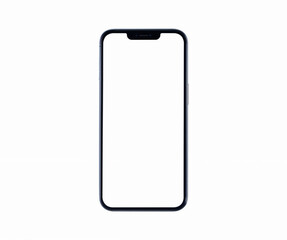 A black smartphone with blank screen for mock up