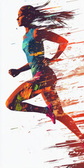 young girl running