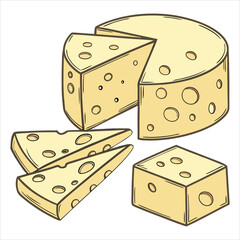 Cheese design art and illustrator eps