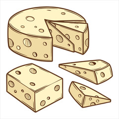 Cheese design art and illustrator eps