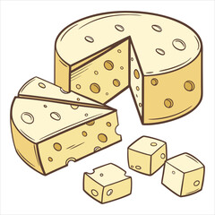 Cheese design art and illustrator eps