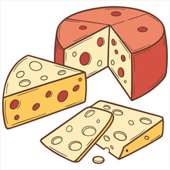 Cheese design art and illustrator eps