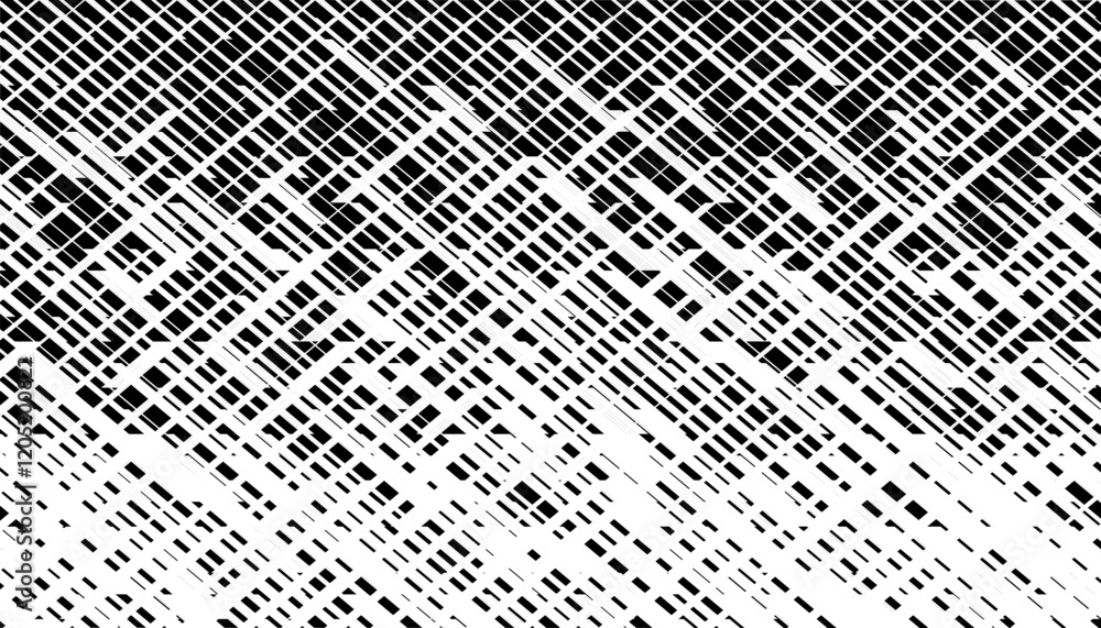Poster black and white abstract geometric pattern with diagonal ways. smooth transition of sporty backgroun