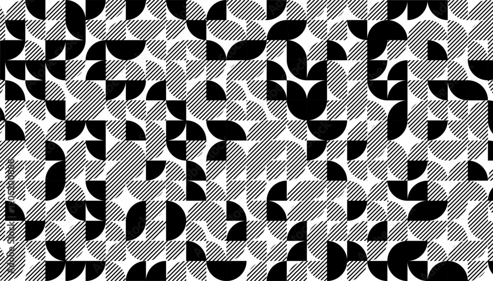 Poster black and white seamless geometric pattern. for modern background and jersey design. vector format i