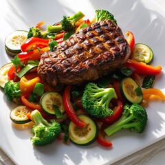 Grilled Meat with Vegetables