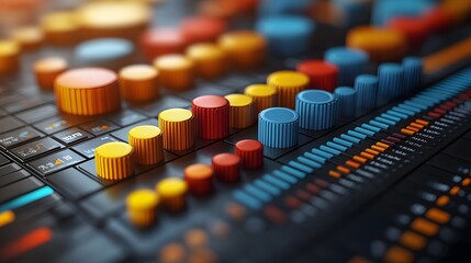 Obraz premium Data visualization 3D animation with graphs pie charts and analytics organized white design 8K realistic