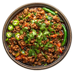 Spicy Minced Beef Bowl Delicious Food Recipe hot red eat    