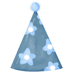 hand painted watercolor party hat painting