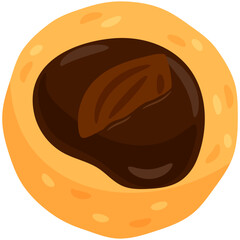 アーモンドを使ったクッキーのベクターイラスト