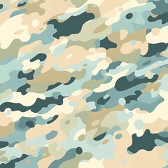 Large Camouflage Pattern Flat Design with Military and Tactical Influence