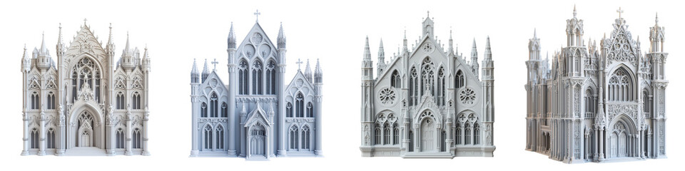 Obraz premium Magnificent Gothic Cathedrals and Spires Across Europe Showcasing Diverse Architectural Styles and Designs from Medieval to Neo Gothic Eras Impressive Historic Landmarks Iconic Landmarks