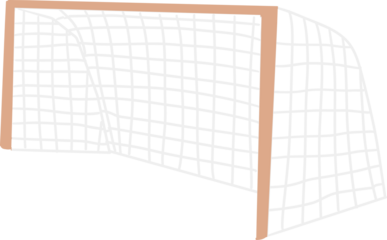 handdraw sport equipment football goal illustration