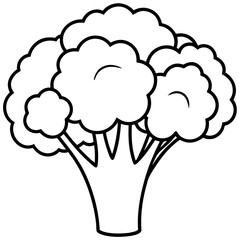 Elegant Broccoli Line Drawing for Vector Art