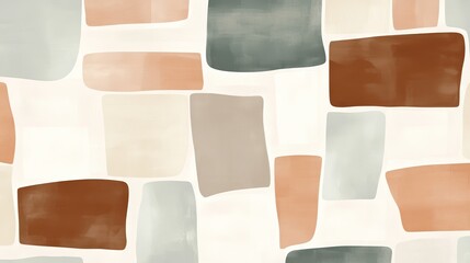 Abstract pattern featuring irregular shapes in muted colors for decorative use.