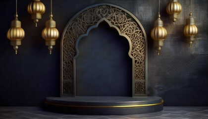 Ramadan Kareem background and banner design.