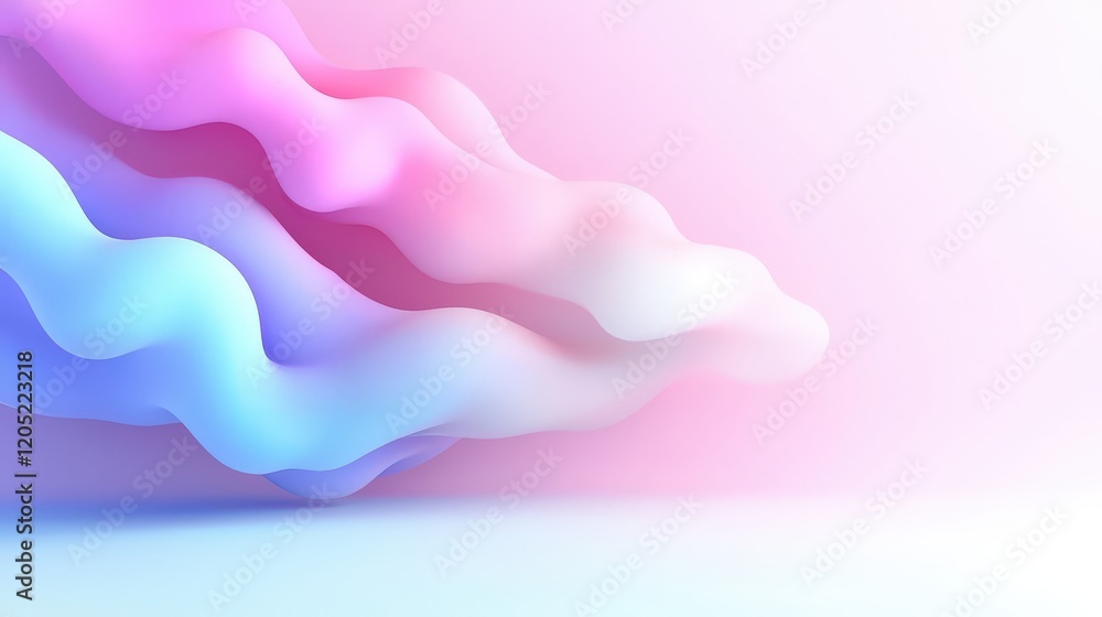 Aufkleber a stunning gradient design featuring soft transitions between pastel hues, blending smoothly from pi