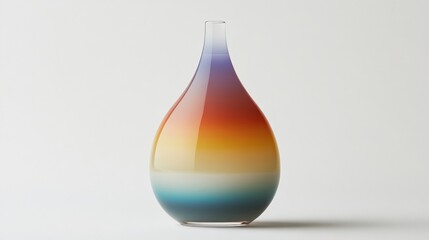 Obraz premium Elegant Glass Vase with Gradient Colors in Soft Natural Light
