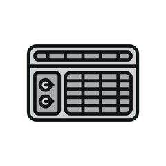 Air conditioner icon with a sleek and modern design, perfect for enhancing home appliance, cooling, or technology-themed projects