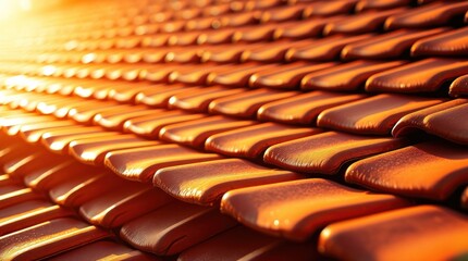 Fototapeta premium roof tiles. Varied colors and antique patina are emphasized, emulating a cast bronze surface with a hyperrealistic focus