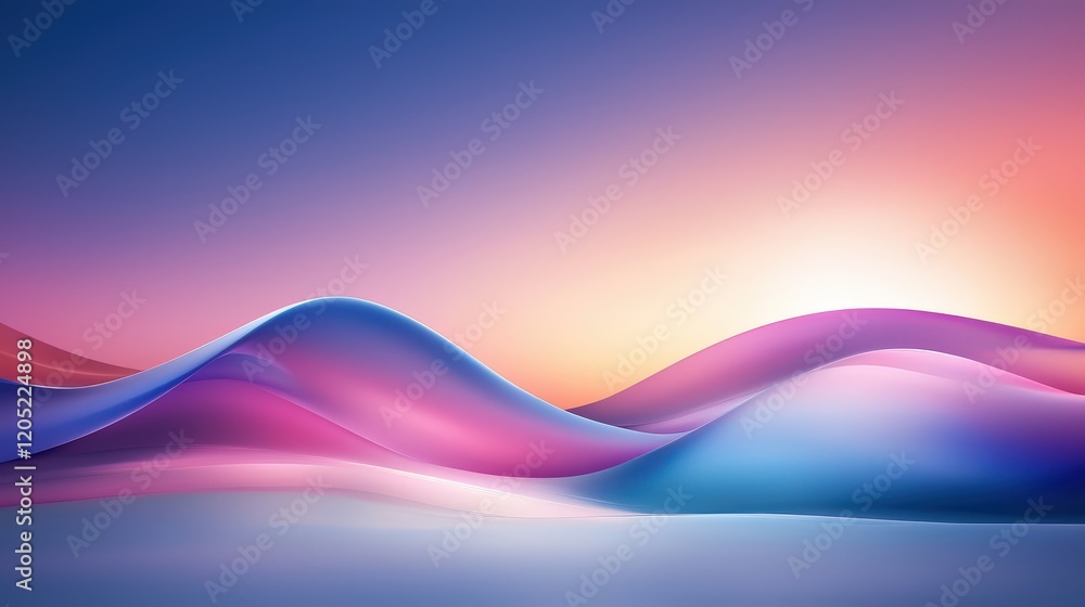 Poster a vibrant gradient of deep blues and purples, flowing seamlessly into each other, creating a sense o