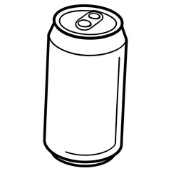 Elegant Line Work Soda Can Artwork