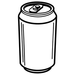 Elegant Line Work Soda Can Artwork