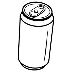 Elegant Line Work Soda Can Artwork