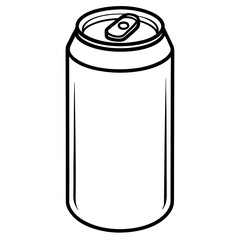 Elegant Line Work Soda Can Artwork