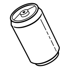 Elegant Line Work Soda Can Artwork