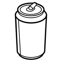 Elegant Line Work Soda Can Artwork