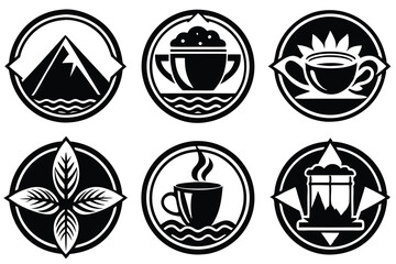 coffee logo icon set vector art illustration