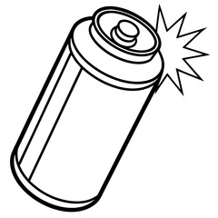 Futuristic Energy Drink Can Line Work