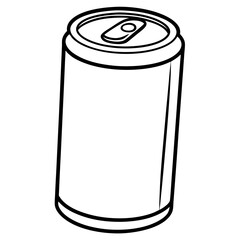 Futuristic Energy Drink Can Line Work