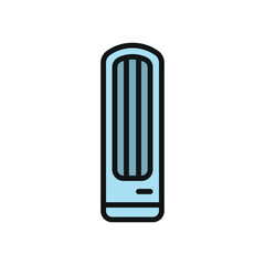 Air conditioner icon with a sleek and modern design, perfect for enhancing home appliance, cooling, or technology-themed projects