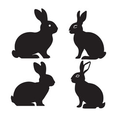 Fototapeta premium set of rabbits