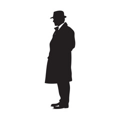 silhouette of a detective