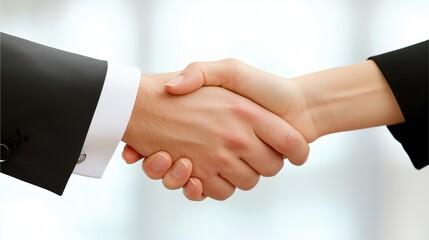 Business people shaking hands in a professional agreement