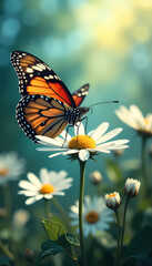 Monarch Butterfly on a Spring Day