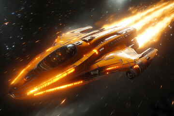 pilot navigating a radiant holographic aircraft through a virtual galaxy