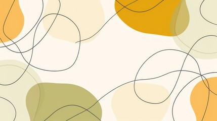 Abstract Minimalist Artwork: Earthy Tones and Fluid Lines